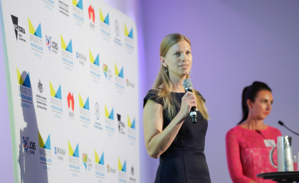 Dr Alena Rinke from Microba at MassChallenge boot camp.
